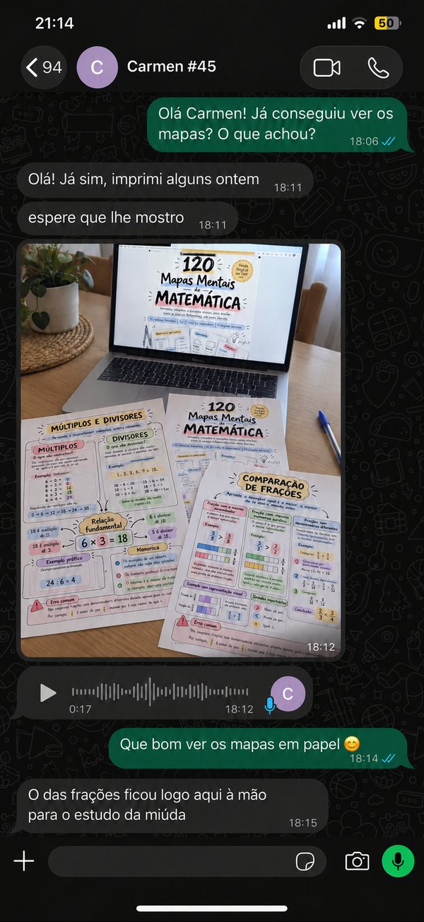 Depoimento WhatsApp de Carmen com mapas impressos